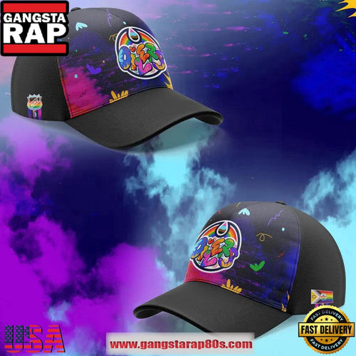 Edmonton Oilers 2025 Pride Month Limited Edition Graffiti Classic Cap Snapback Hats
