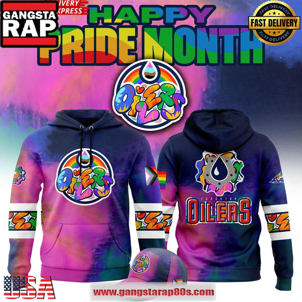 Edmonton Oilers 2025 Pride Month NFL All Over Print Hoodie