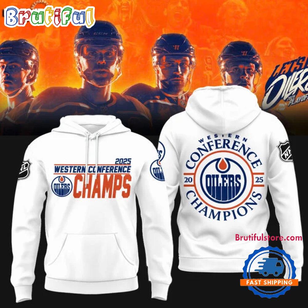 Edmonton Oilers 2025 Western Conference Champions Hoodie Shirt