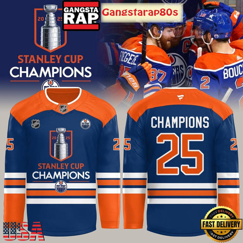Edmonton Oilers Champion NHL Stanley Cup 2025 Hockey Jersey