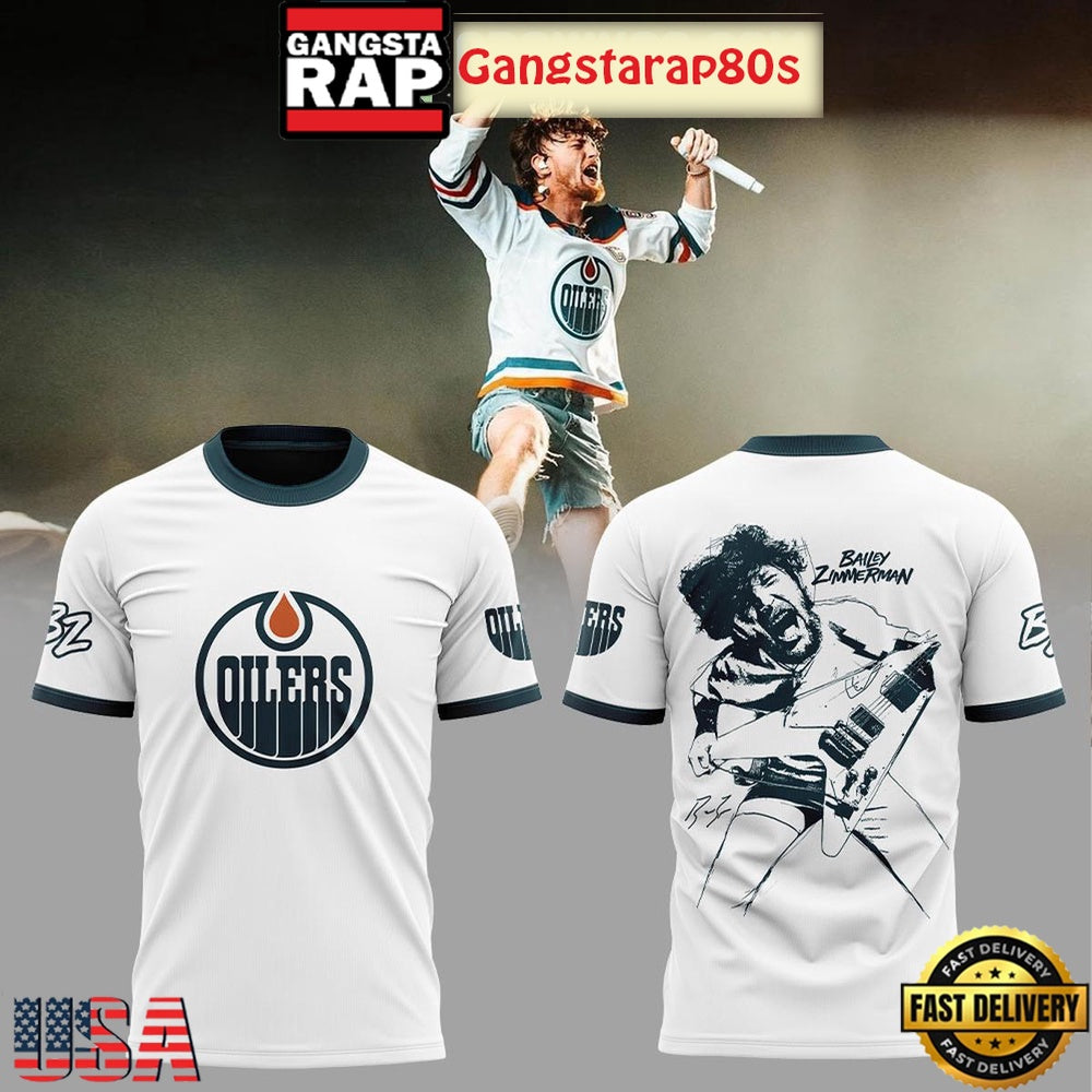 Edmonton Oilers Collab Bailey Zimmerman Unisex Hoodie T-Shirt