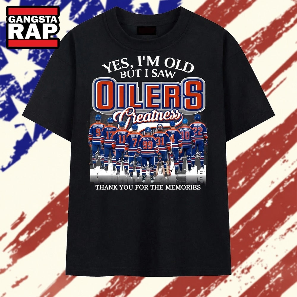 Edmonton Oilers Legends Greatness Vintage Hockey T Shirt