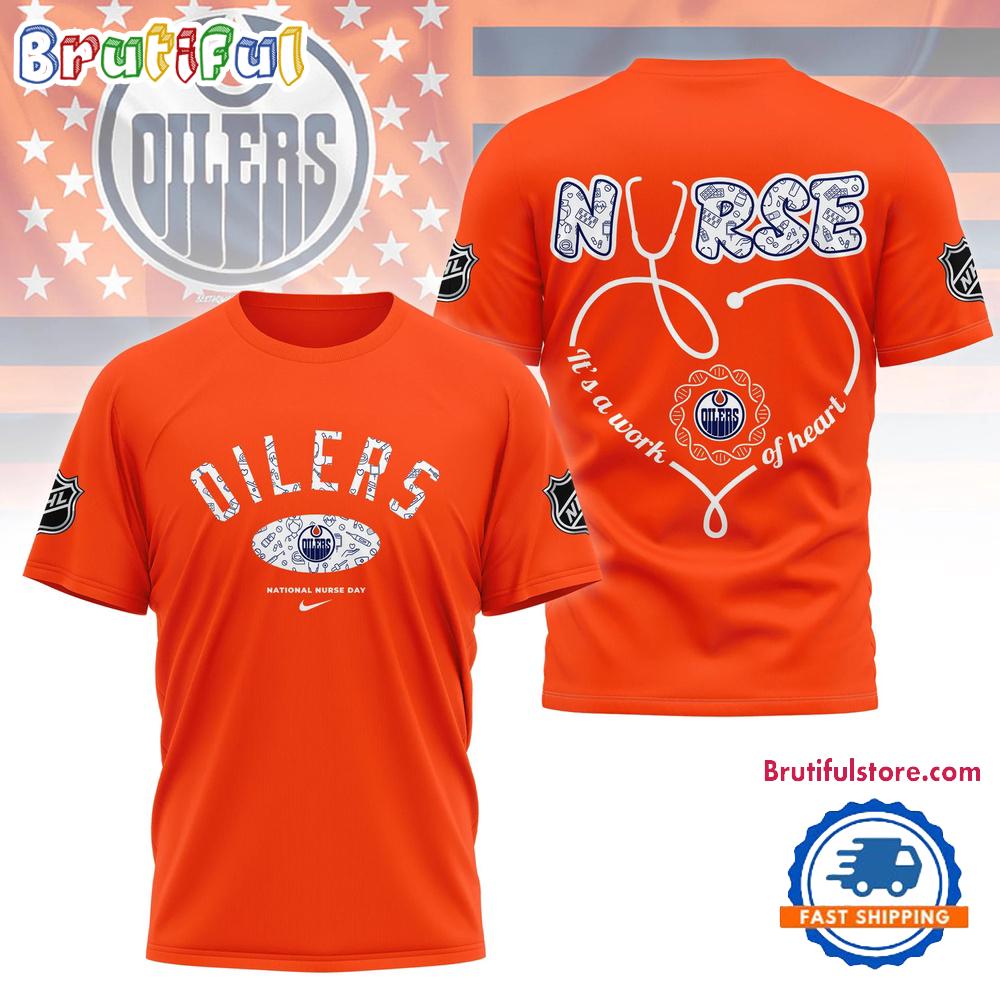 Edmonton Oilers NHL Nurse Appreciation Month 3D T Shirt