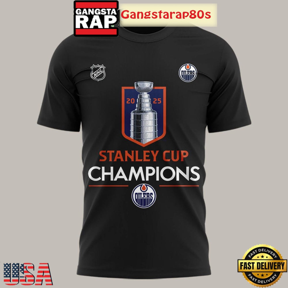 Edmonton Oilers NHL Stanley Cup 2025 All Over Print T-Shirt Hoodie