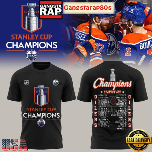 Edmonton Oilers NHL Stanley Cup 2025 All Over Print T-Shirt Hoodie
