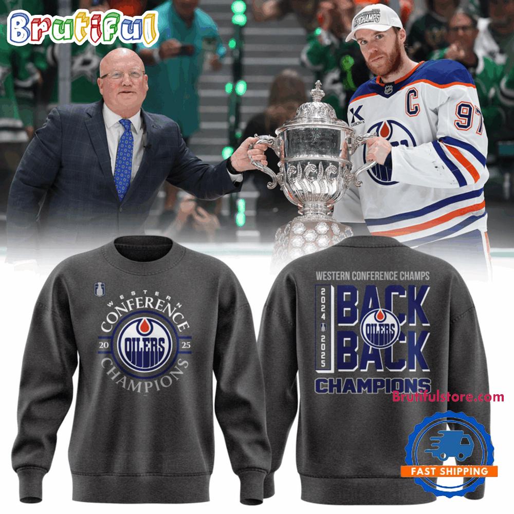 Edmonton Oilers Western Conference Back to Back Champs 2025 Hoodie T-Shirt