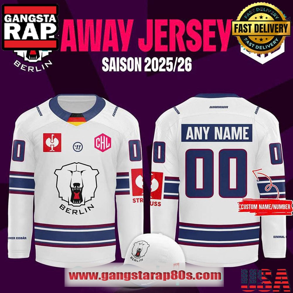 Eisbären Berlin New Season 2526 Away Custom Hockey Jersey