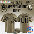 El Paso Chihuahuas Military Appreciation Night 2025 Custom Baseball Jersey
