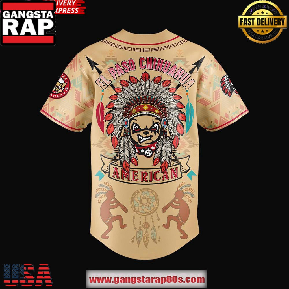 El Paso Chihuahuas Native American Heritage 2025 Baseball Jersey Shirt