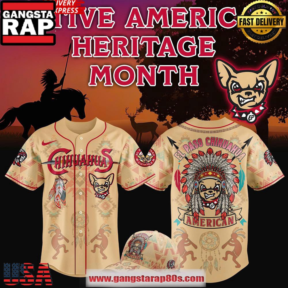 El Paso Chihuahuas Native American Heritage 2025 Baseball Jersey Shirt