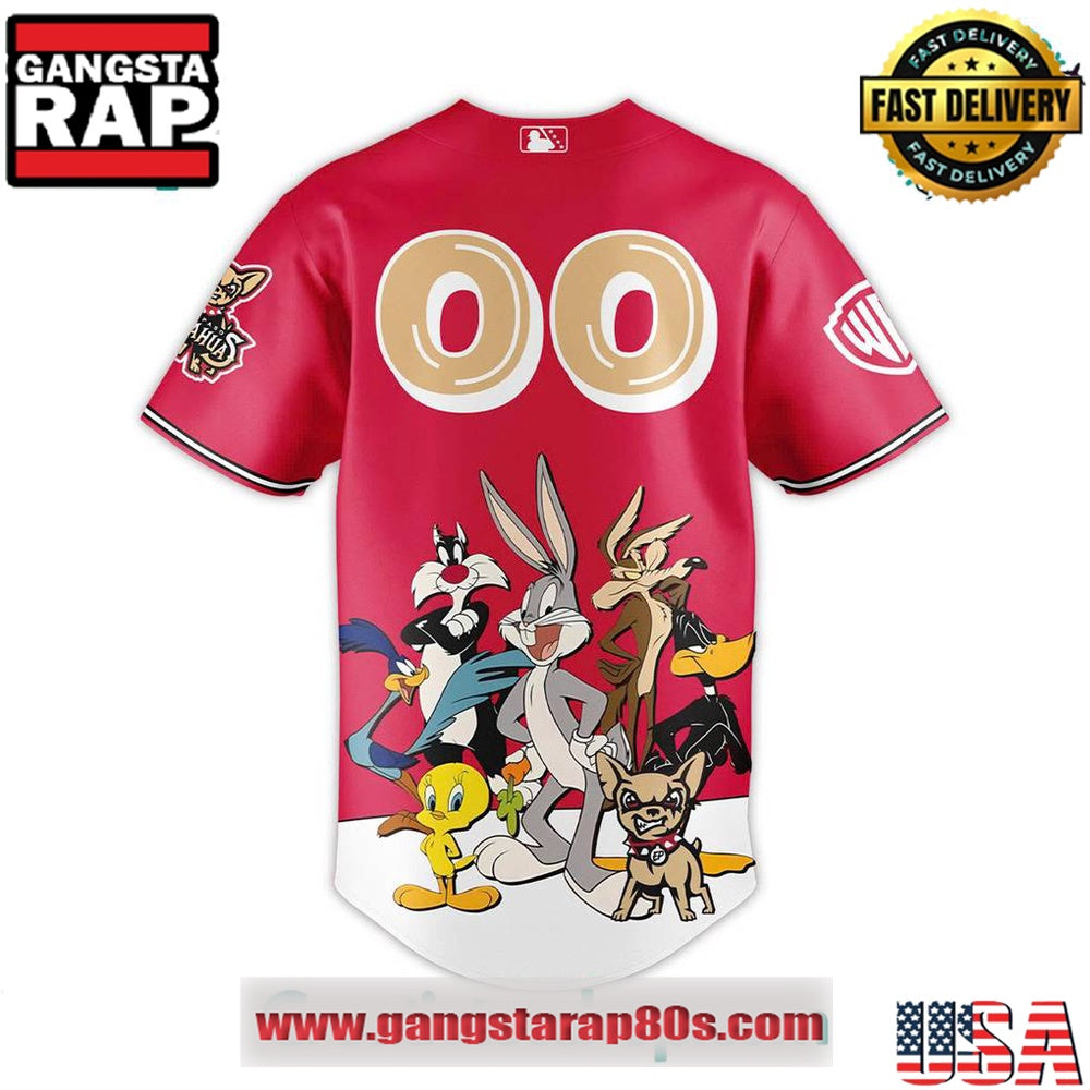 El Paso Chihuahuas x Looney Tunes Custom Baseball Jersey