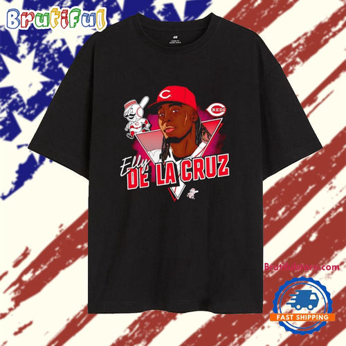 Elly De La Cruz Cincinnati Reds Baseball Player Caricature T Shirt