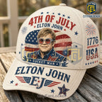 Elton John 4th of July Rocket Man USA Anniversary Baseball Cap