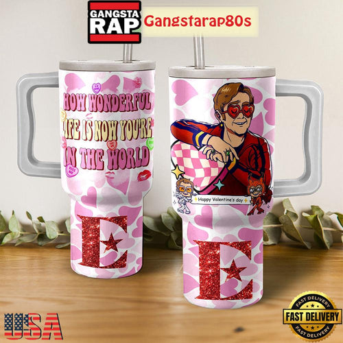 Elton John Wonderful World Tumbler Cup 40oz