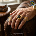Elvis Presley Gold Plated King of Rock and Roll Commemorative Ring