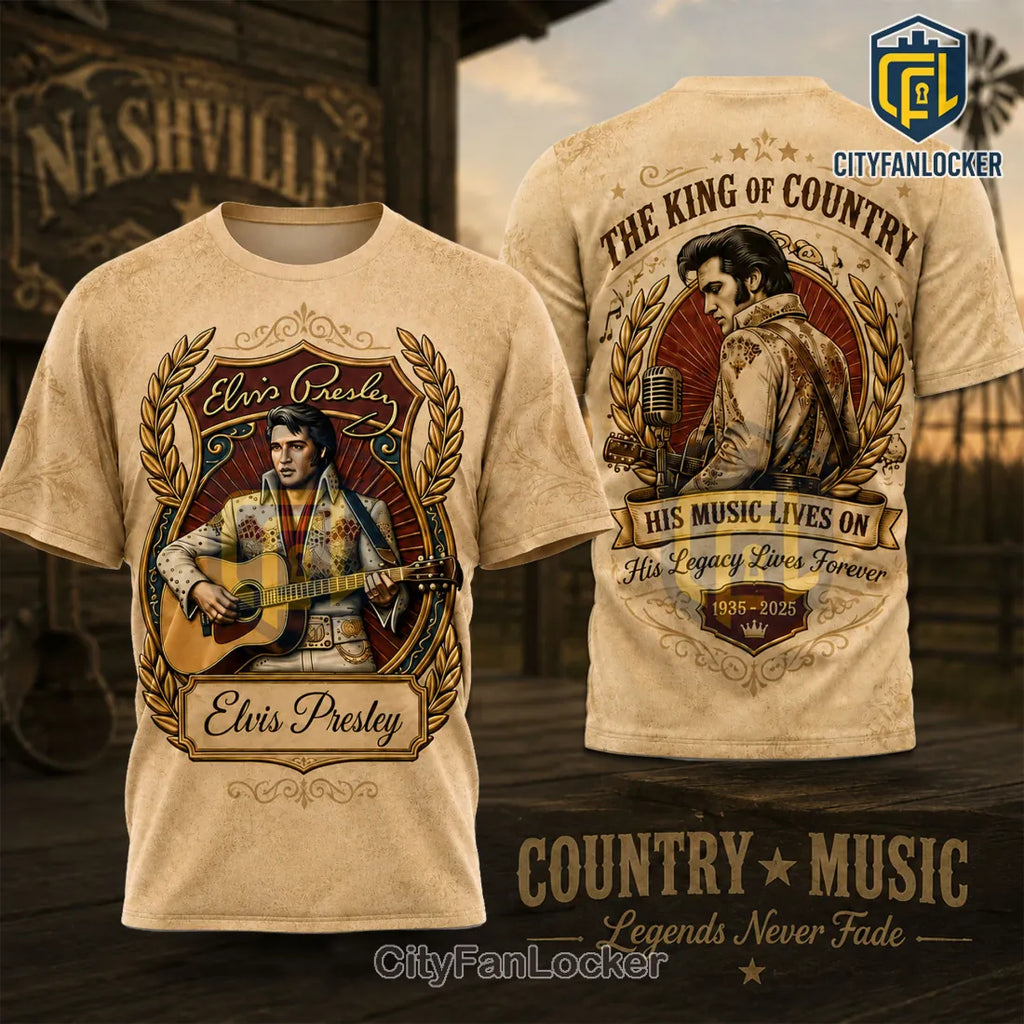 Elvis Presley King of Country Music Tribute 1935-2025 T-Shirt