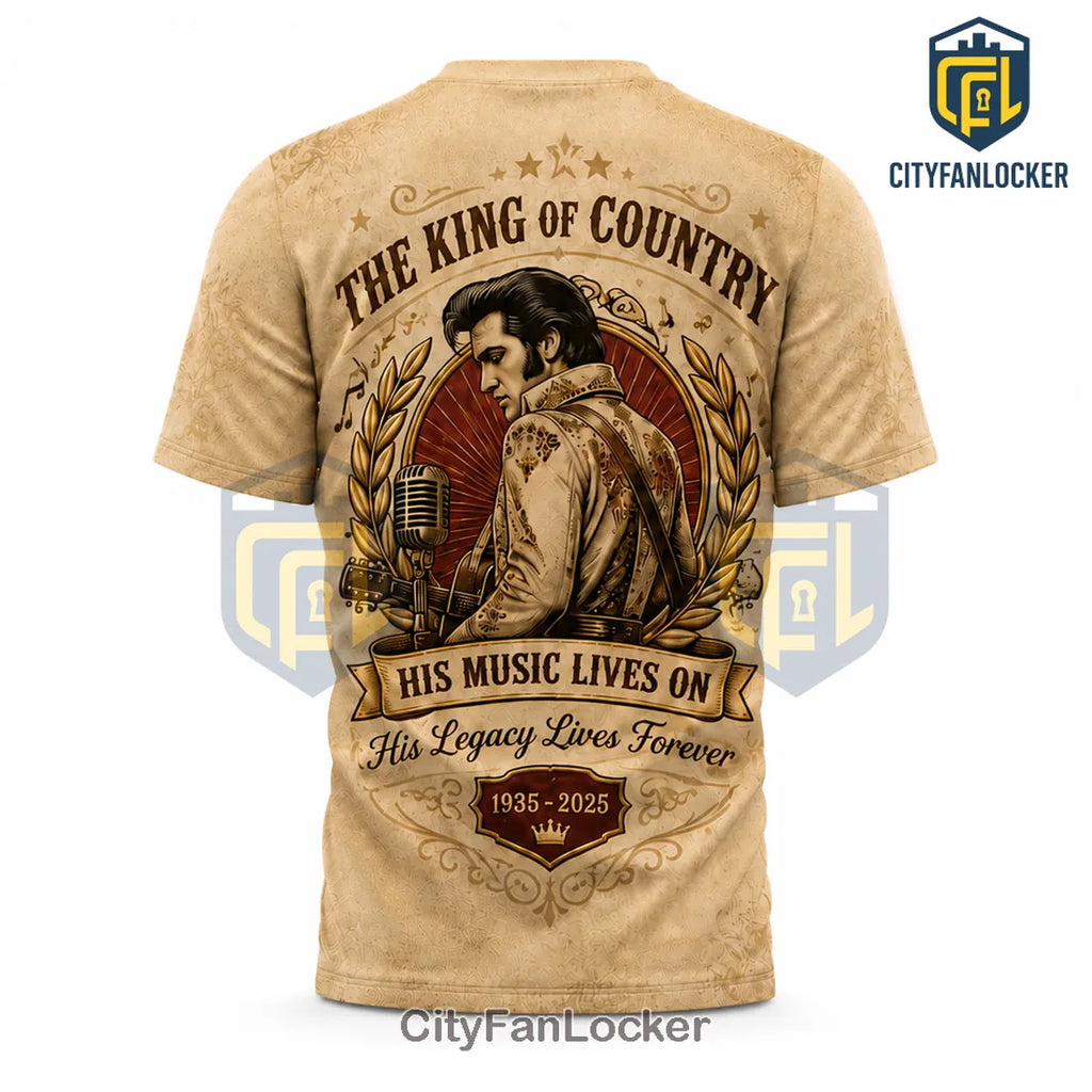 Elvis Presley King of Country Music Tribute 1935-2025 T-Shirt