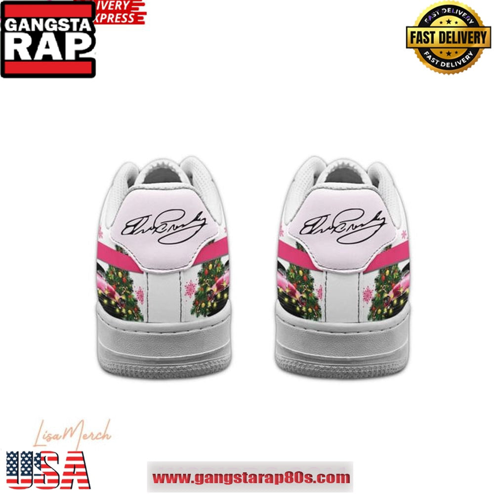 Elvis Presley Merry Christmas Limited Edition Air Force 1 Running Sneakers Shoes