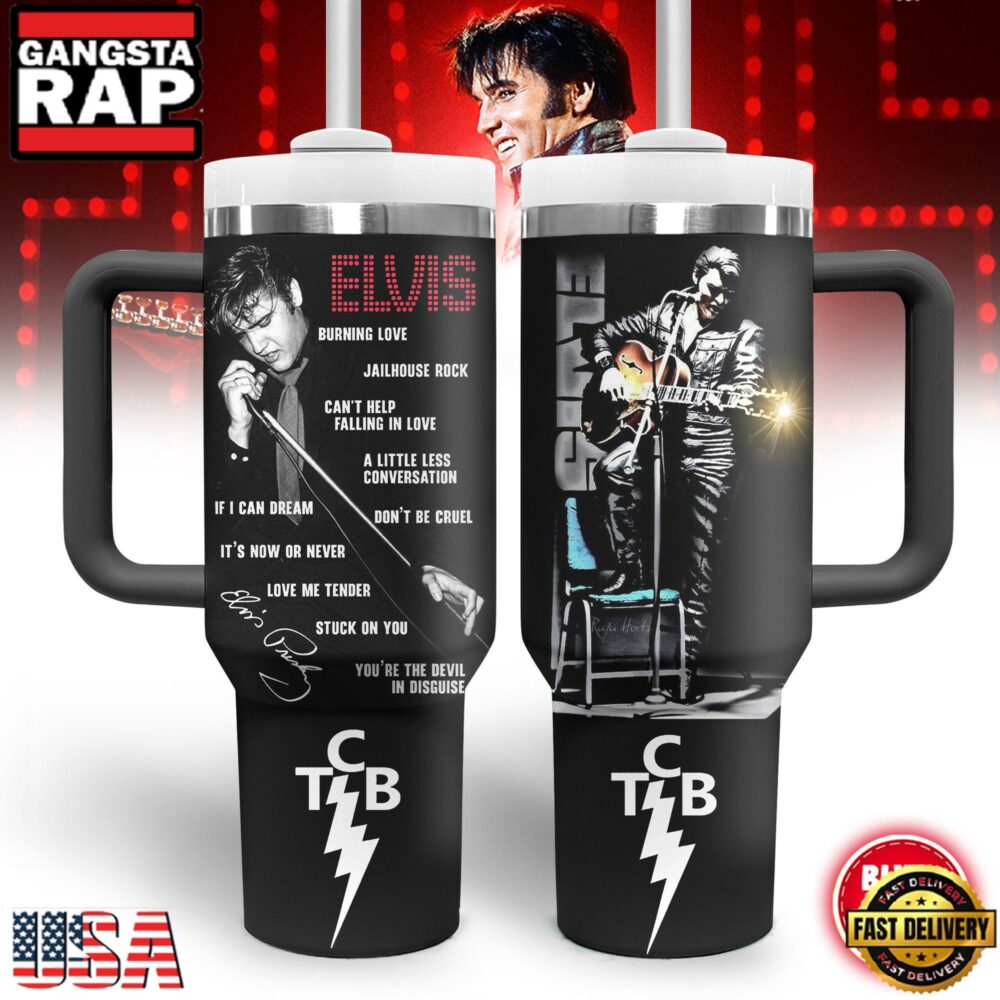 Elvis Presley Music Custom Stanley Tumbler Cup 40oz