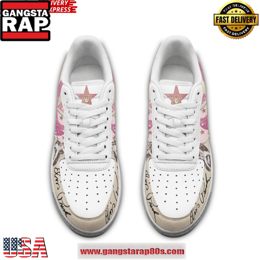 Elvis Presley Pink Cadillac Air Force 1 Sneakers Shoes
