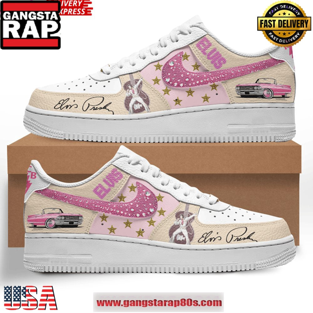 Elvis Presley Pink Cadillac Air Force 1 Sneakers Shoes