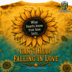 Elvis Presley Sunflower Yellow Turquoise V-Neck T-Shirt