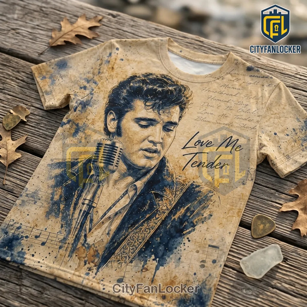 Elvis Presley The King Music Notes T-Shirt