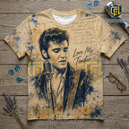 Elvis Presley The King Music Notes T-Shirt