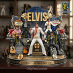 Elvis Presley The King of Rock n Roll Sculpted Diorama Collectible Figurine