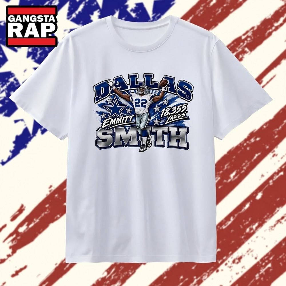 Emmitt Smith Dallas Cowboys 22 18355 yards legend T Shirt