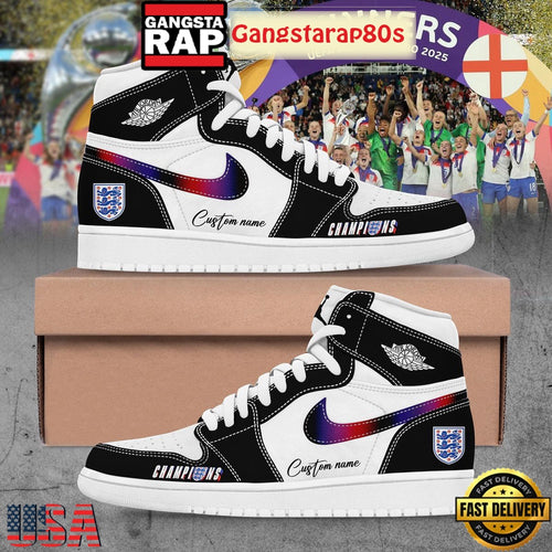 England Make History UEFA Champions 2025 Custom Air Jordan