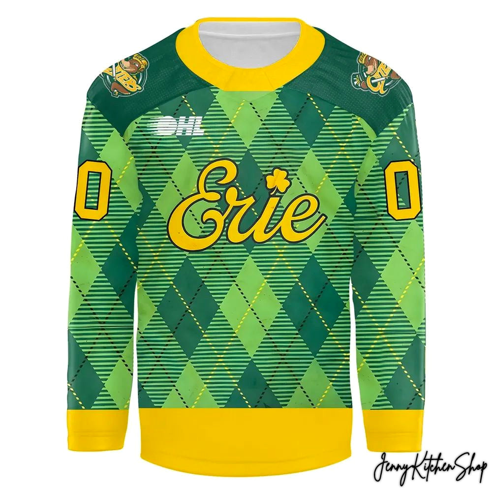 Erie Otters 2026 St. Patrick’s Day Game Hockey Jersey