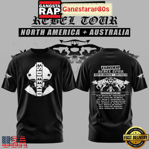 EsDeeKid The Rebel Tour 2026 Black Shirt