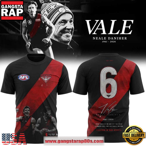Essendon Bombers AFL Commemorates Neale Daniher 1961-2026 Vintage T Shirt
