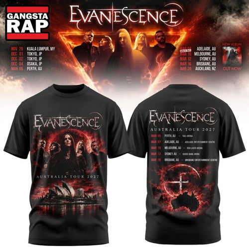 Evanescence Australia & New Zealand Tour 2027 Scheduler T Shirt