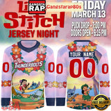 Evansville Thunderbolts Lilo & Stitch 2026 Custom Hockey Jersey