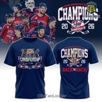 Evansville Thunderbolts Presidents Cup 2026 Back to Back Champions T-Shirt