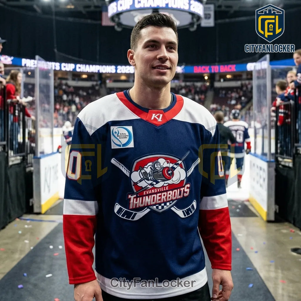 Evansville Thunderbolts SPHL Presidents Cup 2026 Hockey Jersey