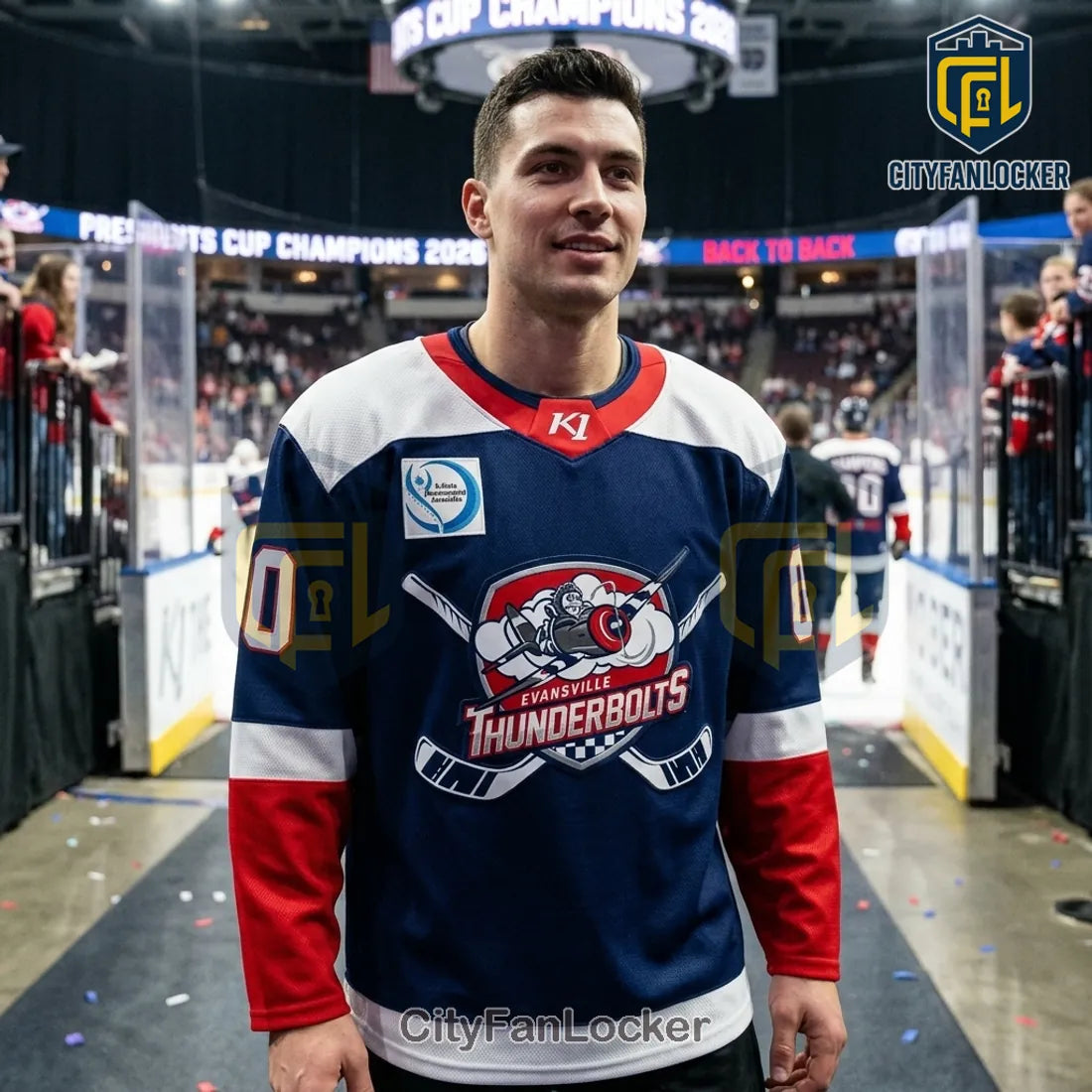 Evansville Thunderbolts SPHL Presidents Cup 2026 Hockey Jersey