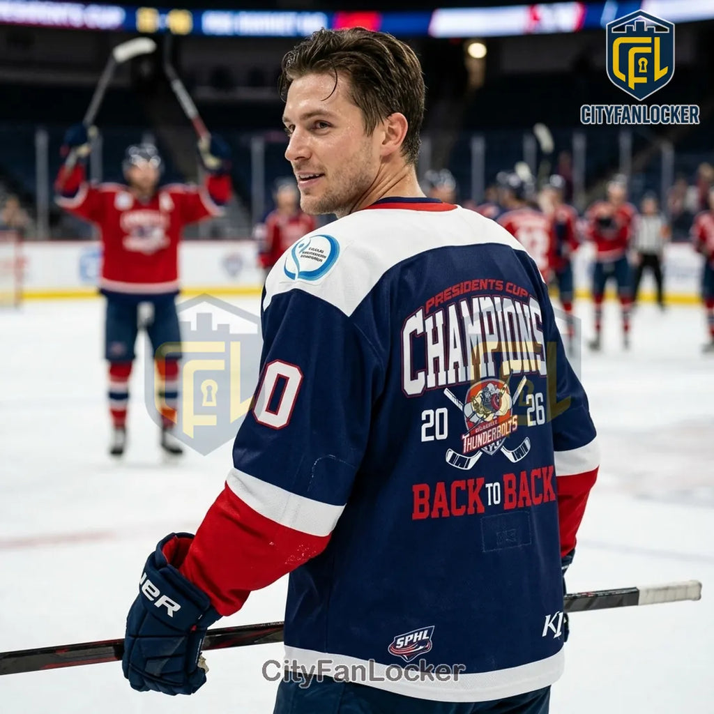 Evansville Thunderbolts SPHL Presidents Cup 2026 Hockey Jersey