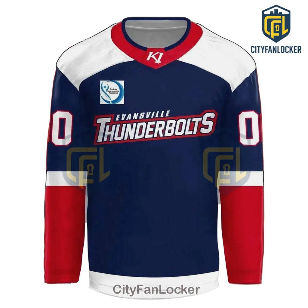 Evansville Thunderbolts SPHL Presidents Cup 2026 Hockey Jersey