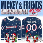 Evansville Thunderbolts x Mickey Merry Christmas 2025 Hockey Jersey