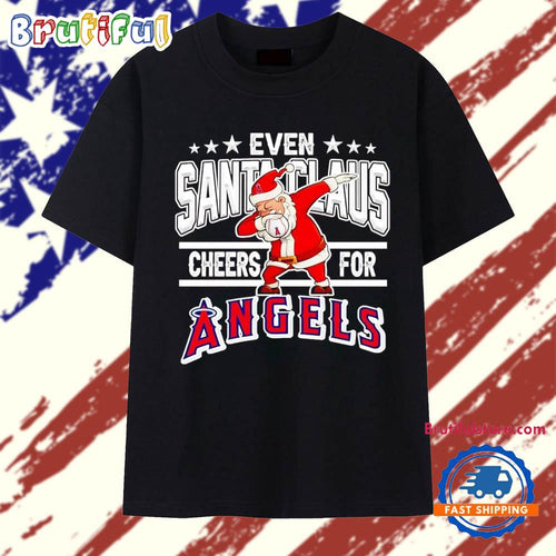 Even Santa Claus cheers for Los Angeles Angels Christmas 2025 T Shirt