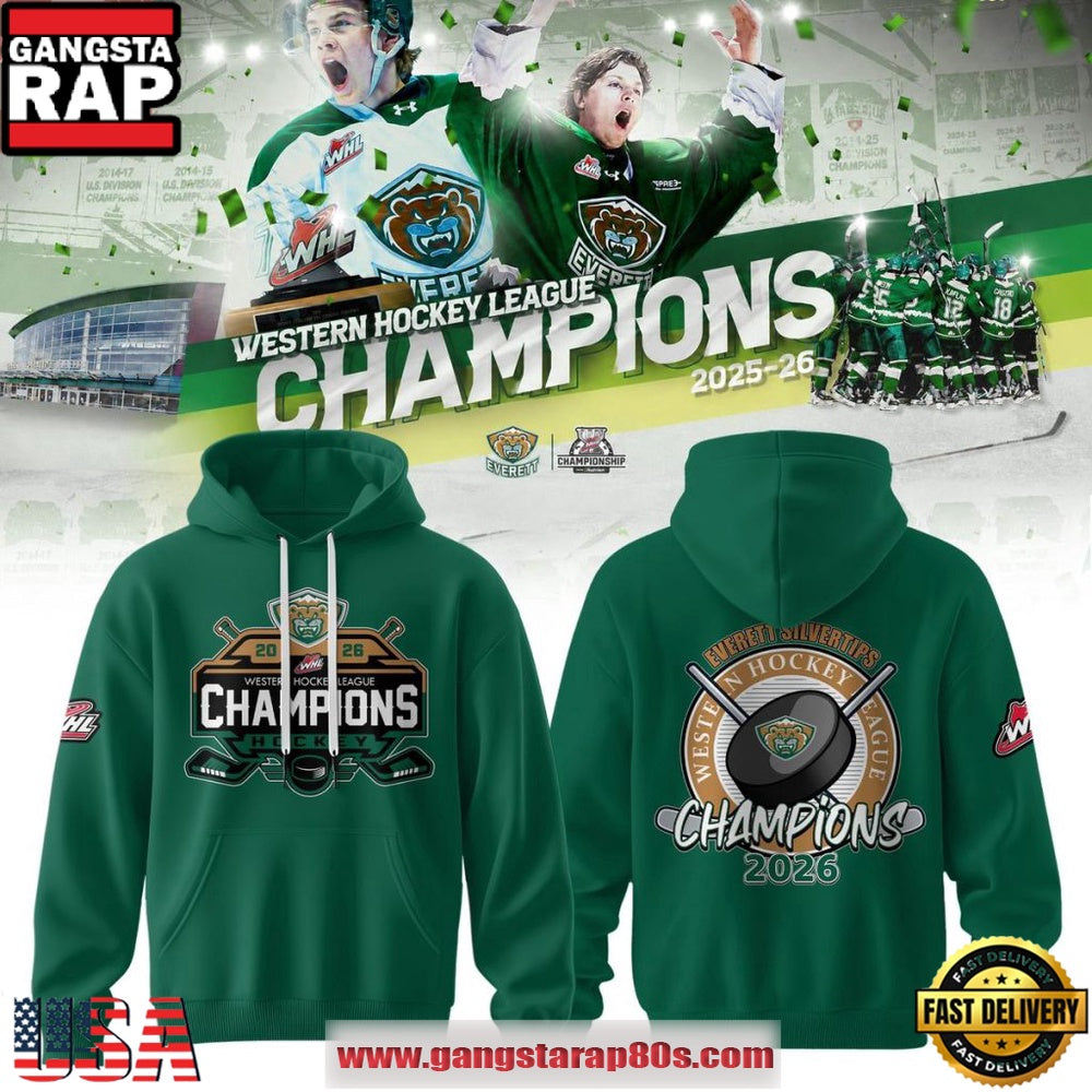 Everett Silvertips Western Hockey League 2025-26 Champions Special Hoodie T-Shirt