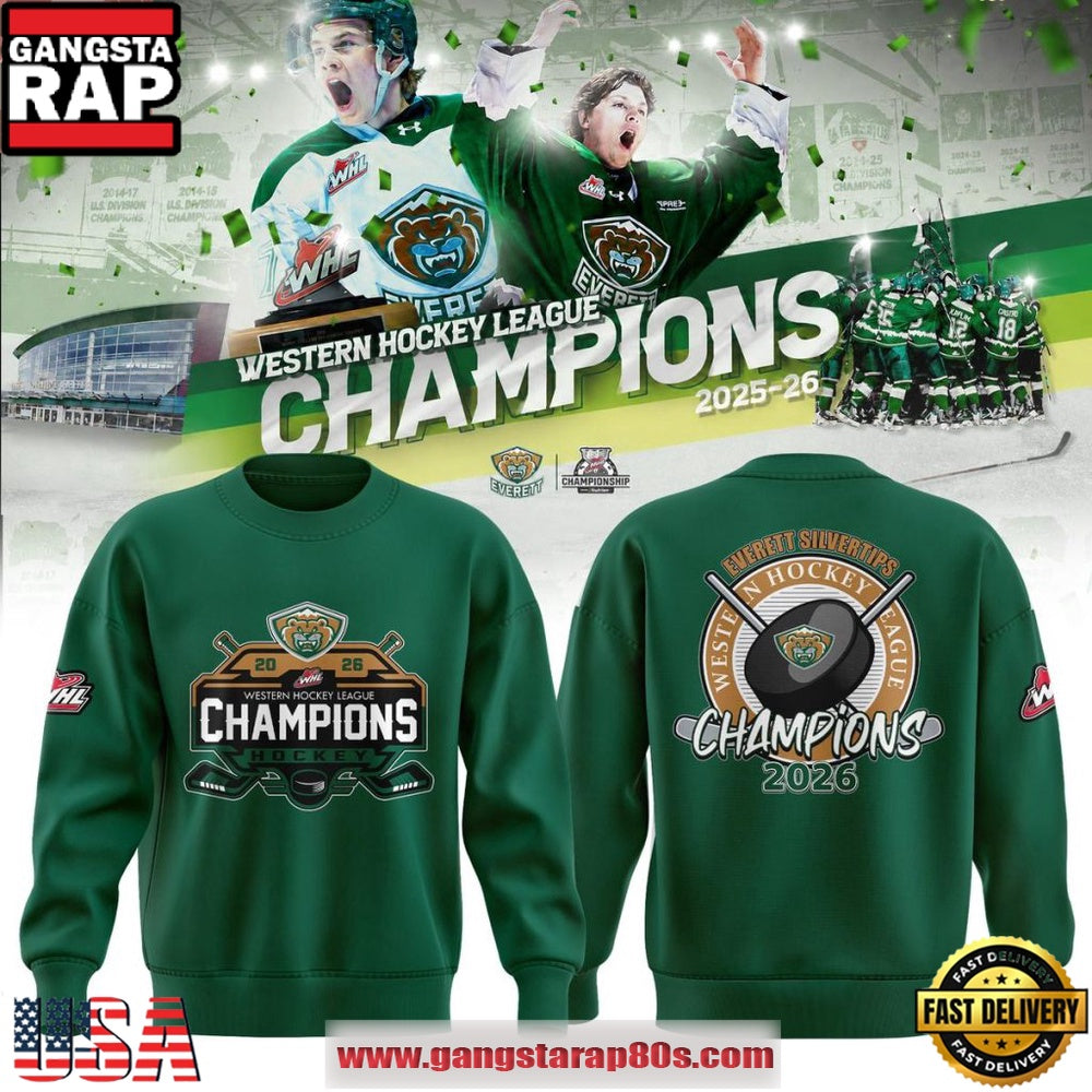 Everett Silvertips Western Hockey League 2025-26 Champions Special Hoodie T-Shirt
