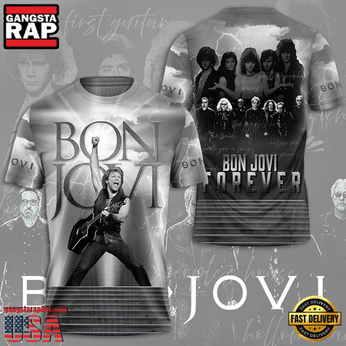 Exclusive Bon Jovi Forever Album Artwork T-shirt