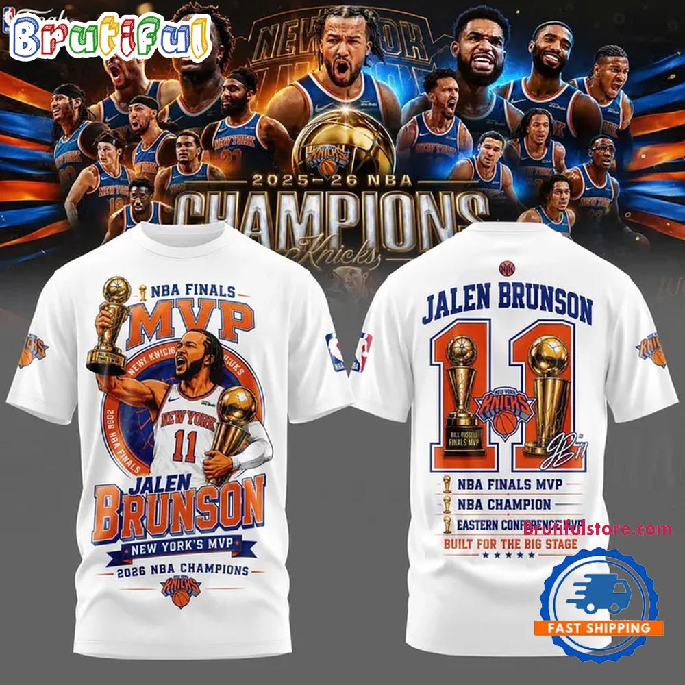 Exclusive Edition MVP 11 Brunson New York Knicks NBA Champions 2026 T Shirt