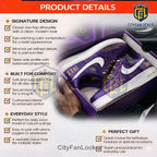 Exclusive Omega Psi Phi Purple Gold Air Force 1 Sneakers