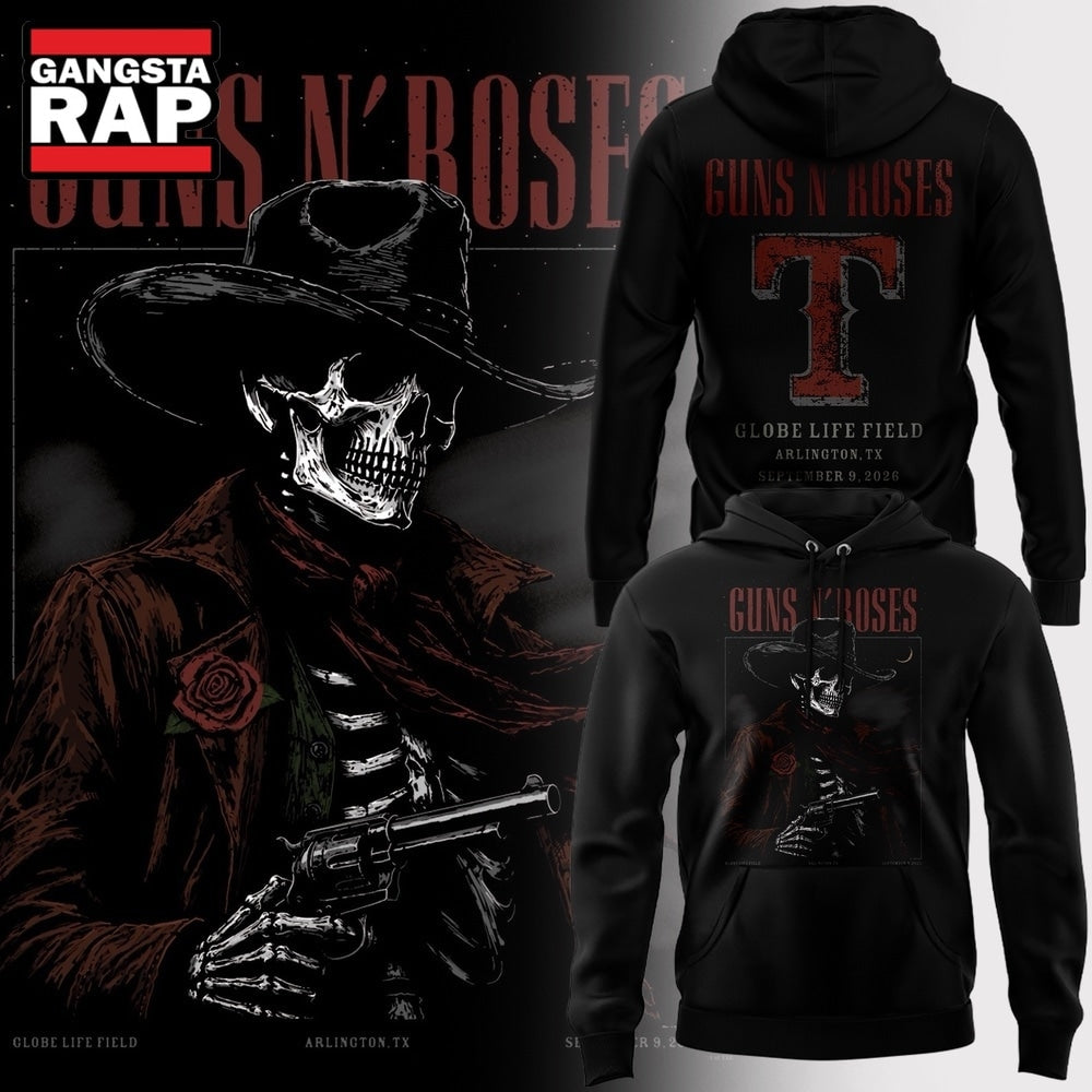 Exclusive Texas Rangers x Guns N’ Roses 2026 Hoodie T-Shirt