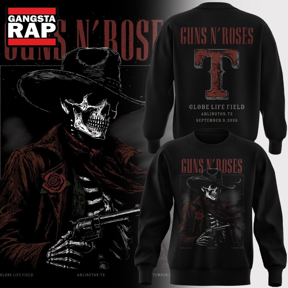 Exclusive Texas Rangers x Guns N’ Roses 2026 Hoodie T-Shirt